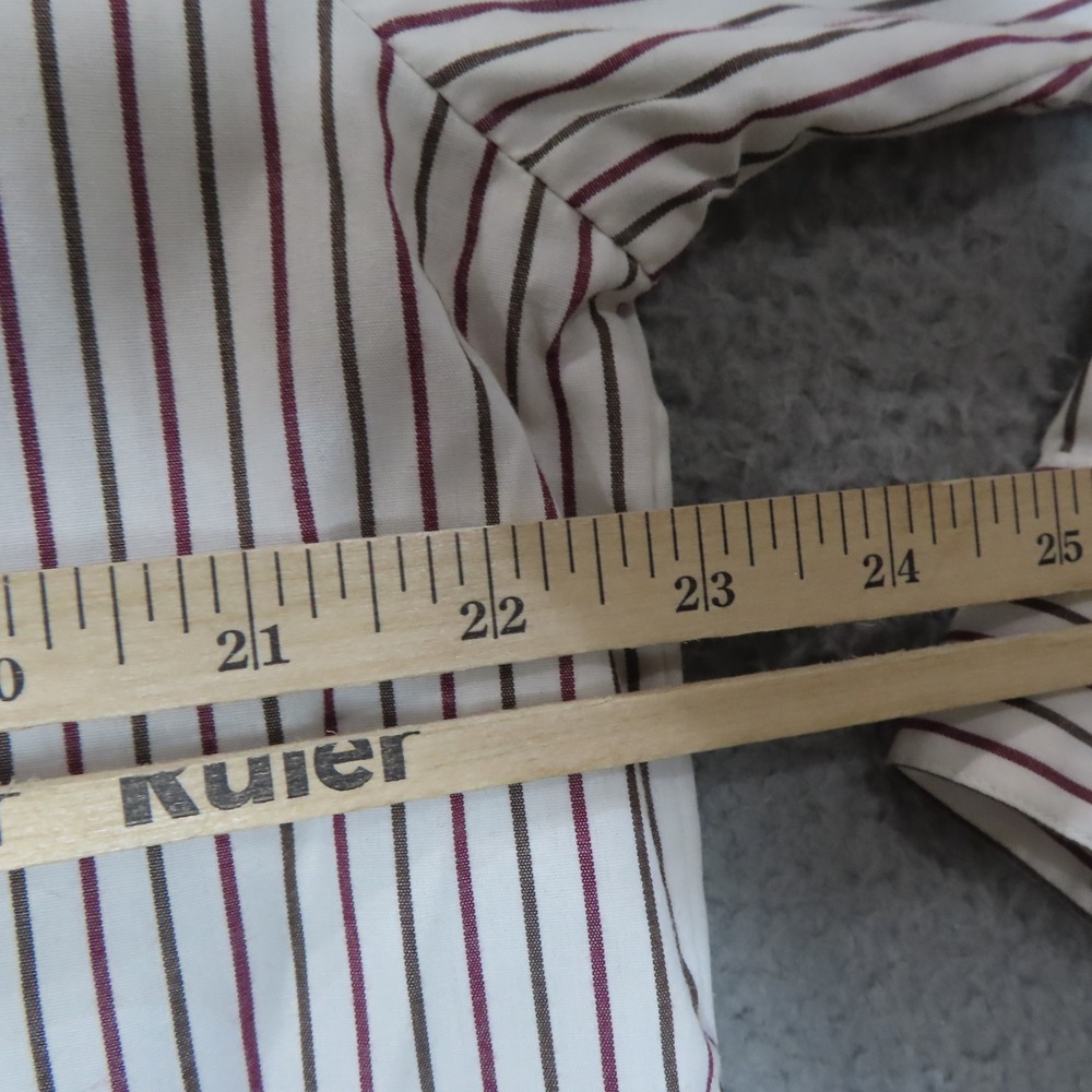 Napa Valley Vintage Striped Cottagecore Y2K Shirt Floral Embroidered Large - Picture 7 of 10